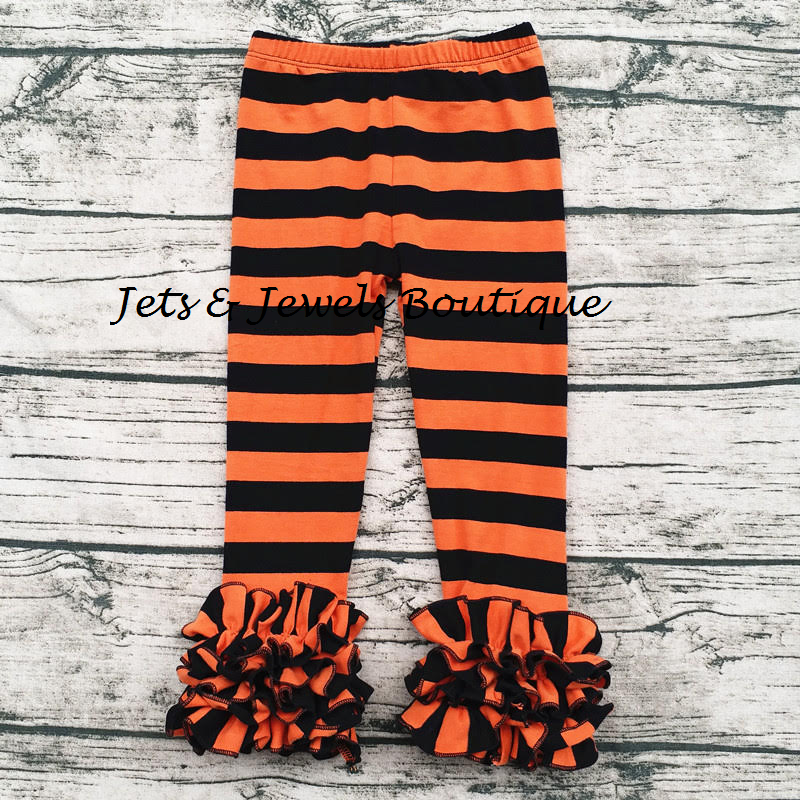 Orange & Black stripe Icings - Ready to ship