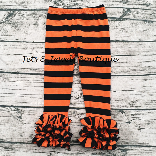 Orange & Black stripe Icings - Ready to ship