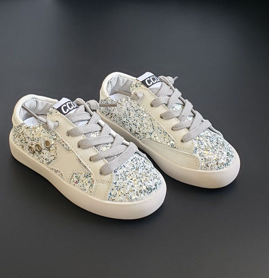 Blue & White Glitter Star Shoes - Pre Order Q 10.11
