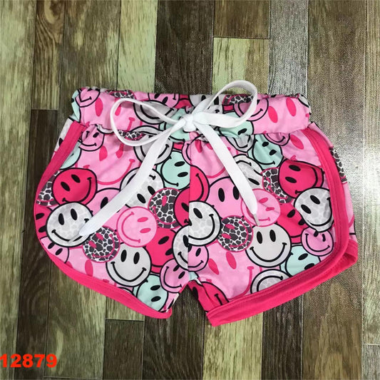 Pink Smiley Face Summer Shorts 12879 - Pre Order Q 3.12