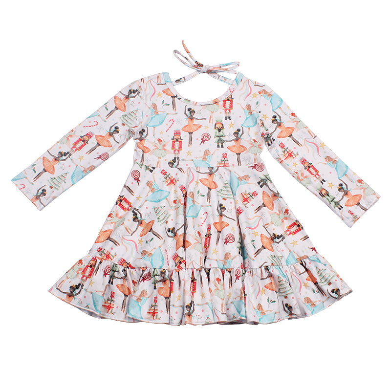 Watercolor Nutcracker Twirl Dress - ready to ship