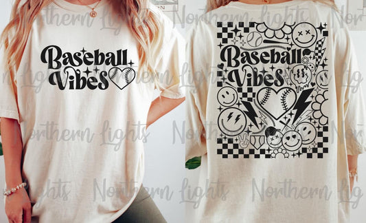 Baseball Vibes Custom Top Adult & Youth - Made to Order