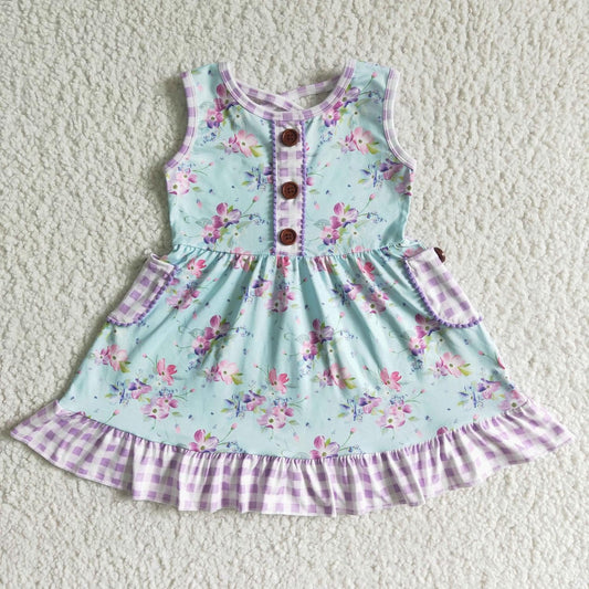 Lilac Pocket & Button Dress - Pre Order Q 4.22