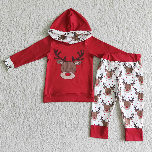 Silly reindeer hoodie set