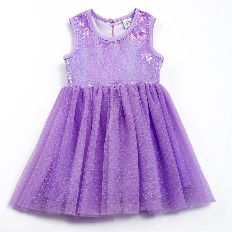 Purple Sequins Tulle Dress - Ready to ship