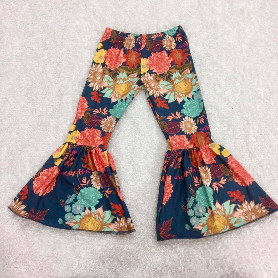 Fall Floral Wide Bells - Ready to ship