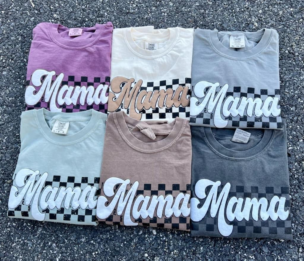 Mama Checker T-shirt Neutrals