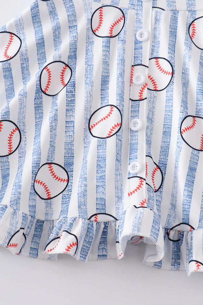 Vintage Stripe Baseball  Dress - Ready to ship