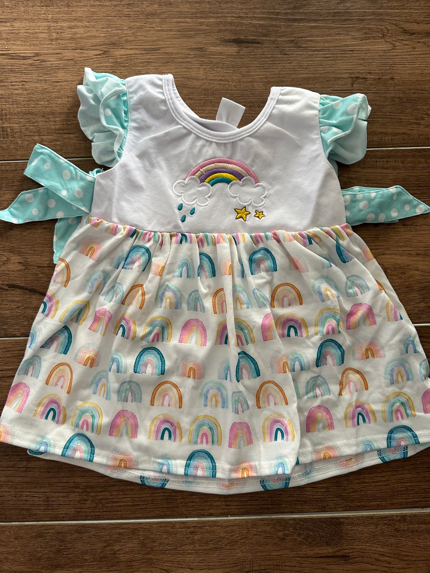 Rainy Day Rainbow Dress - Ready to ship