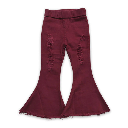 Wine Flare Jeans