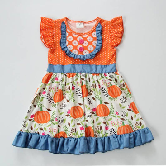 Pumpkin Patch Dress - ready to ship