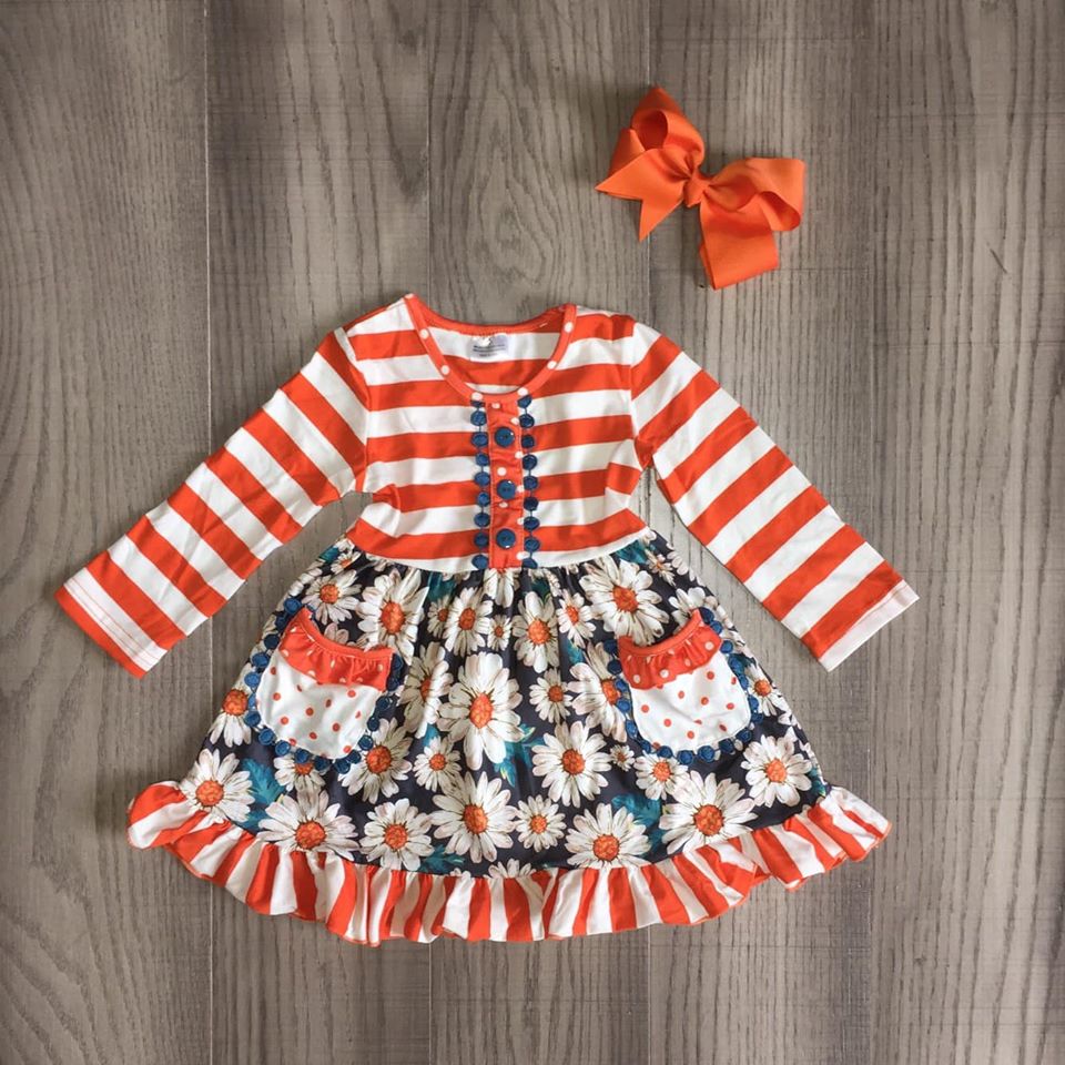 Daisy Stripe Dress - Ready to ship
