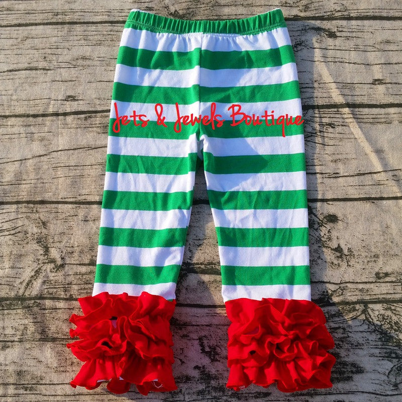 Christmas Green Stripe Icings - Ready to ship