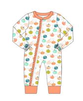 Pumpkin Fall Favorite Pajamas Orange Ruffle - Ready to ship