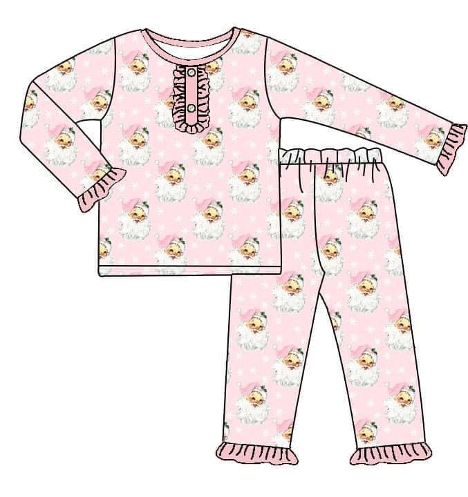 Pink Santa Pajamas - Ready to ship